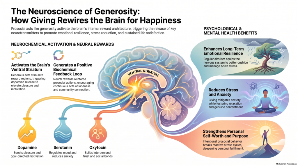 prosocial behavior brain reward system dopamine serotonin