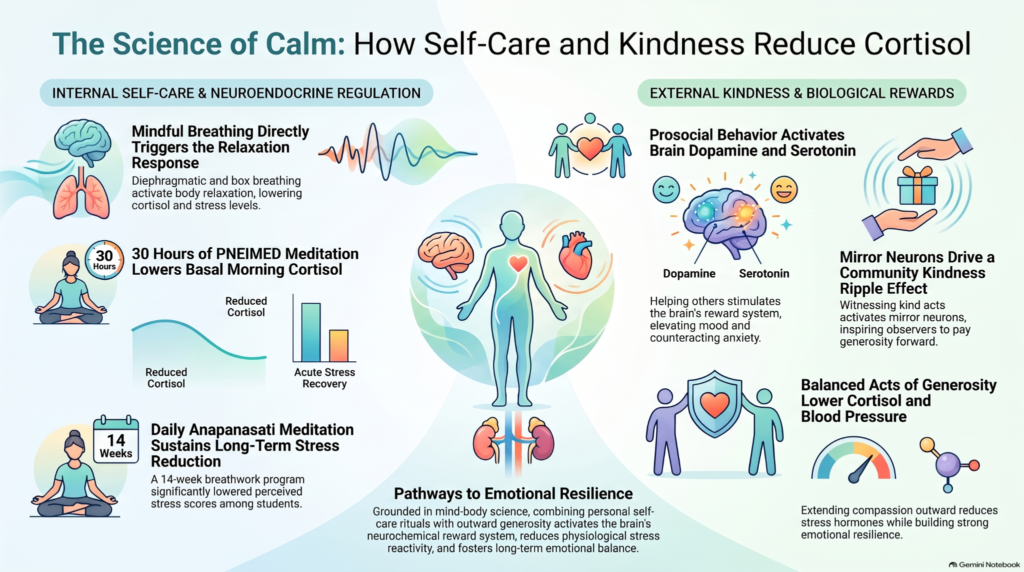 kindness acts and cortisol reduction science